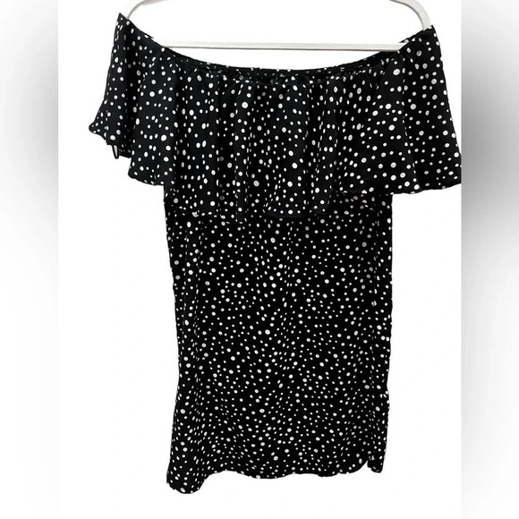Harper and me Women’s size 10 off the shoulder dot dress comfortable flattering - Picture 3 of 6